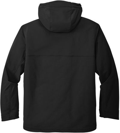 Am image of a Custom Carhartt Super Dux Insulated Hooded Coat in Black!