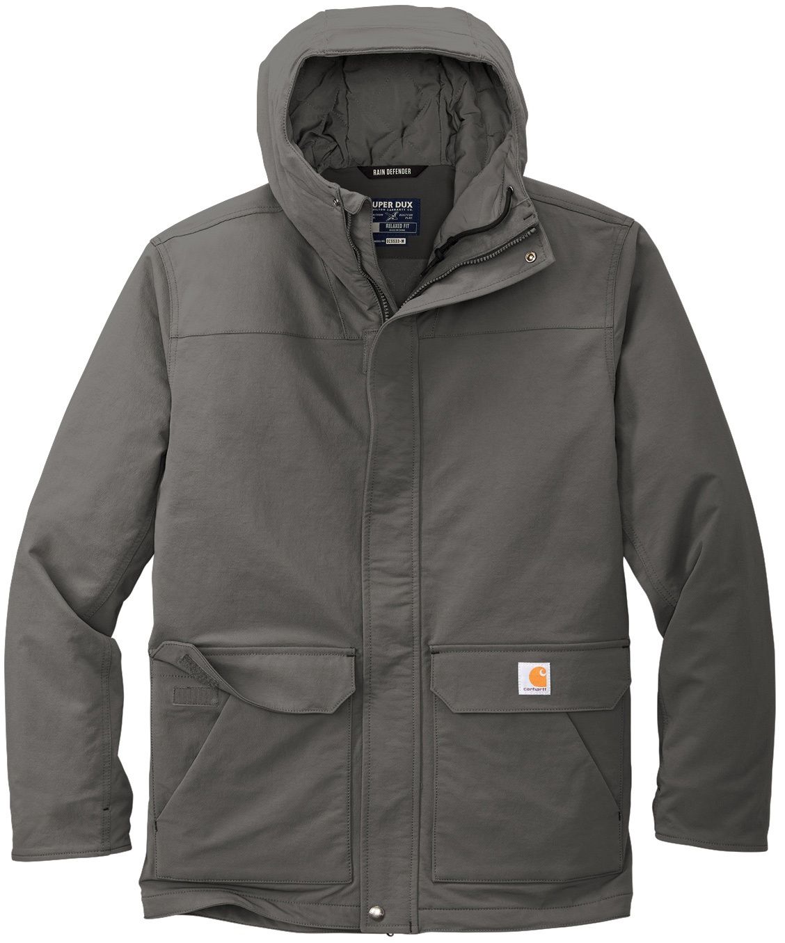 Carhartt Super Dux Insulated Hooded Coat in Gravel