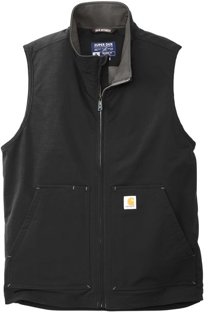 Am image of a Custom Carhartt Super Dux Soft Shell Vest in Black!
