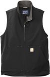 Am image of a Custom Carhartt Super Dux Soft Shell Vest in Black!