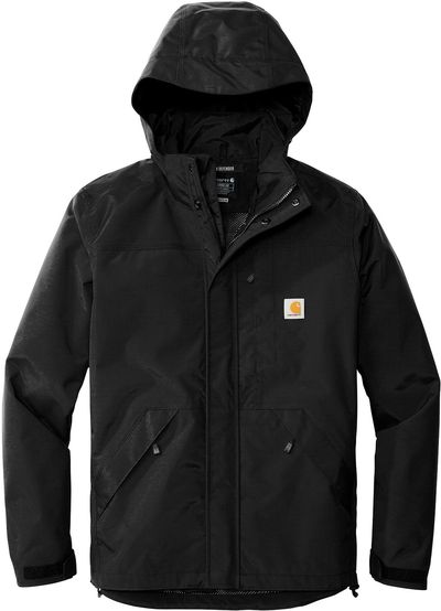 Am image of a Custom Carhartt Storm Defender Shoreline Jacket in Black!