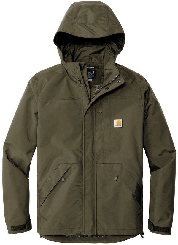 Am image of a Custom Carhartt Storm Defender Shoreline Jacket in Moss!
