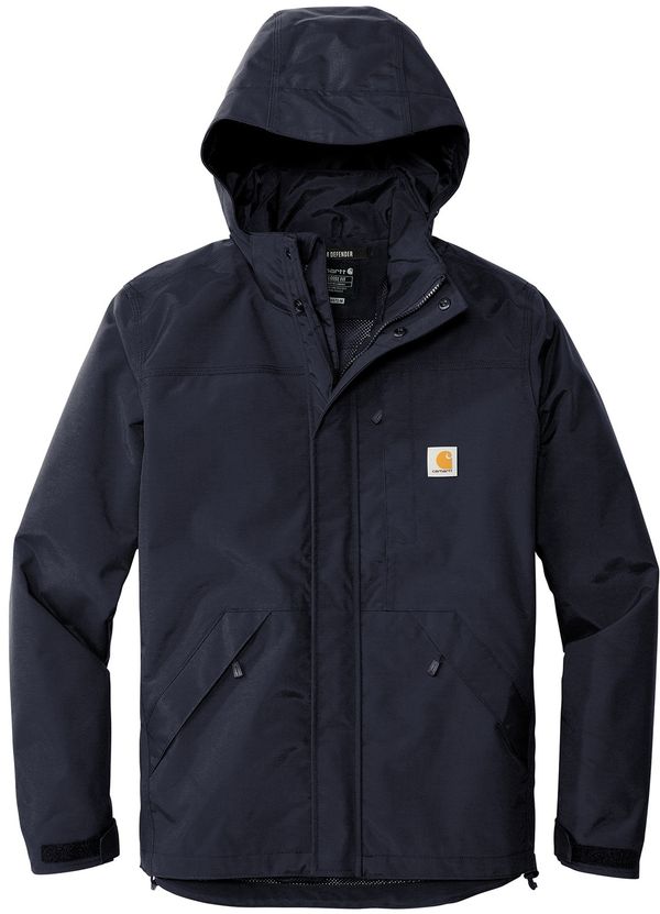 Am image of a Custom Carhartt Storm Defender Shoreline Jacket in Navy!