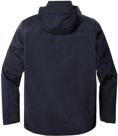 Am image of a Custom Carhartt Storm Defender Shoreline Jacket in Navy!
