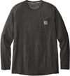 Am image of a Custom Carhartt Force Long Sleeve Pocket TShirt in Carbon Heather!