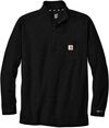 Am image of a Custom Carhartt Force Quarter Zip Long Sleeve TShirt in Black!