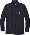 Am image of a Custom Carhartt Force Quarter Zip Long Sleeve TShirt in Navy!