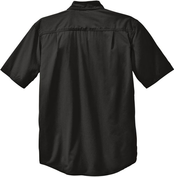 Am image of a Custom Carhartt Force Solid Short Sleeve Shirt in Black!