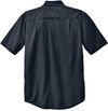 Am image of a Custom Carhartt Force Solid Short Sleeve Shirt in Navy!