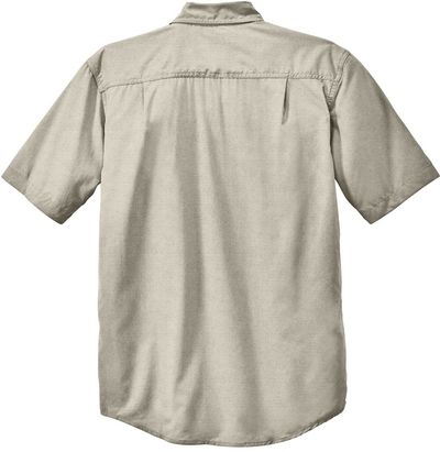 Am image of a Custom Carhartt Force Solid Short Sleeve Shirt in Steel!