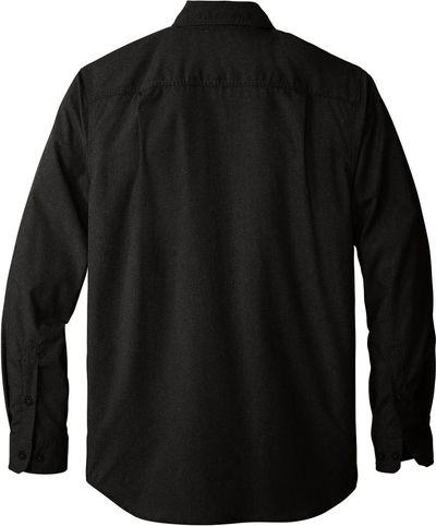 Am image of a Custom Carhartt Force Solid Long Sleeve Shirt in Black!