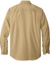 Am image of a Custom Carhartt Force Solid Long Sleeve Shirt in Dark Khaki!
