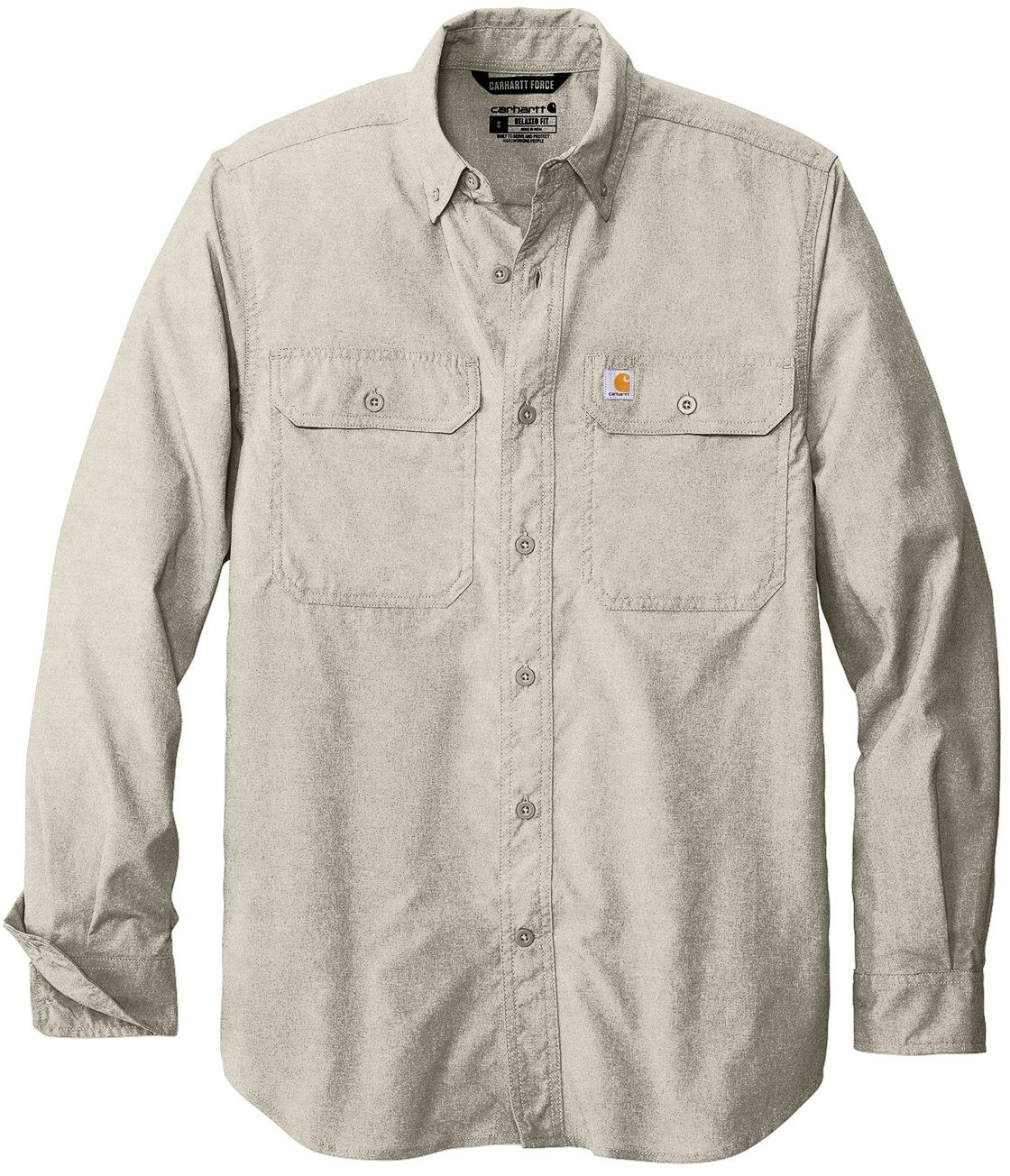 Carhartt Force Solid Long Sleeve Shirt in Steel
