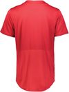 Am image of a Custom Russell Five Tool Full Button Front Baseball Jersey in True Red!
