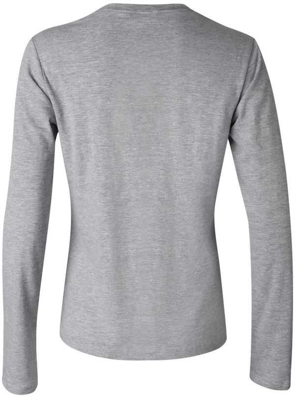 Am image of a Custom Bella and Canvas Womens Jersey Long Sleeve Tee in Athletic Heather!