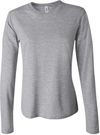 Am image of a Custom Bella and Canvas Womens Jersey Long Sleeve Tee in Athletic Heather!