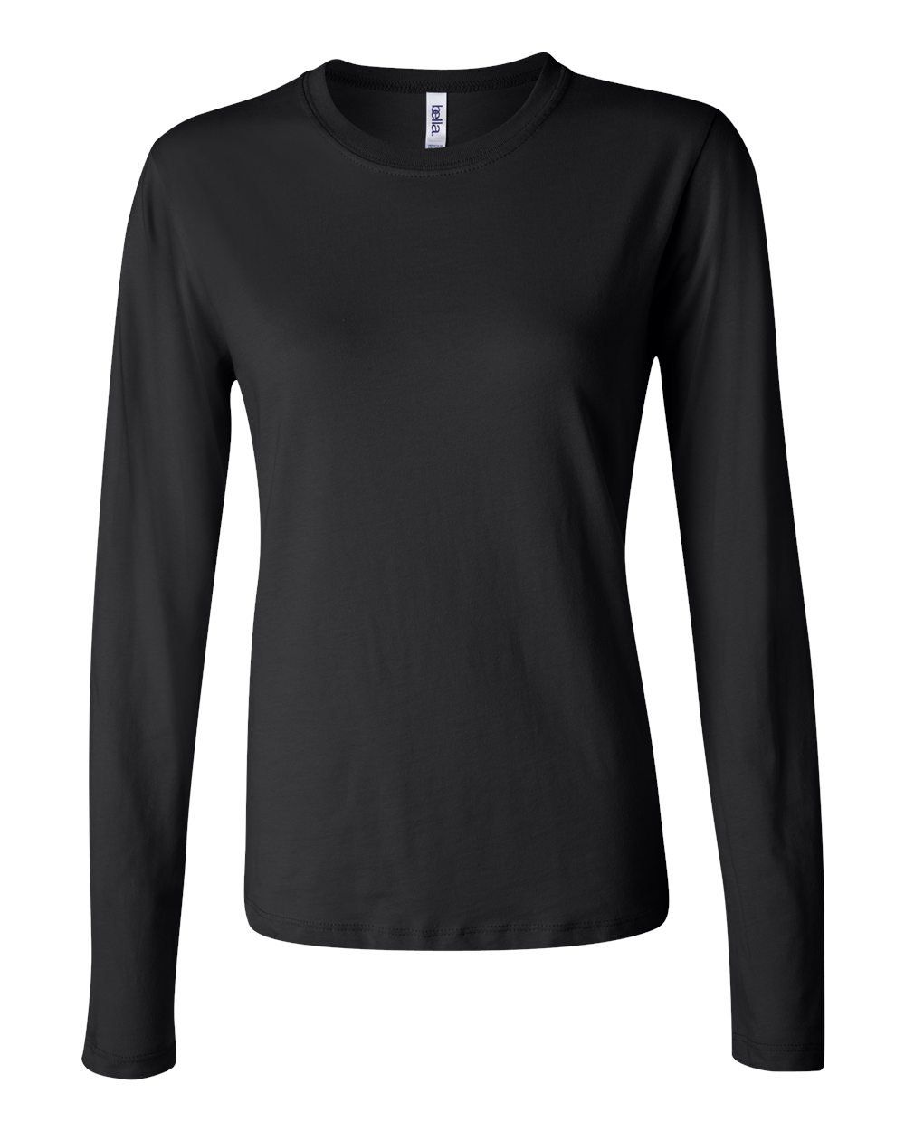 Bella and Canvas Womens Jersey Long Sleeve Tee in Black