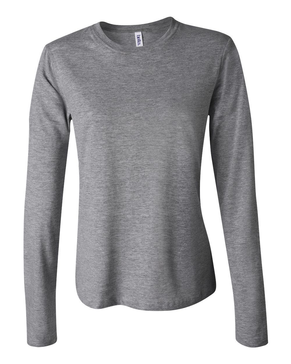 Bella and Canvas Womens Jersey Long Sleeve Tee in Deep Heather