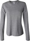 Am image of a Custom Bella and Canvas Womens Jersey Long Sleeve Tee in Deep Heather!