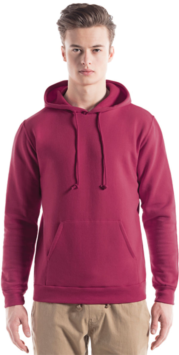 Am image of a Custom Jerico Hooded Sweatshirt in Maroon!