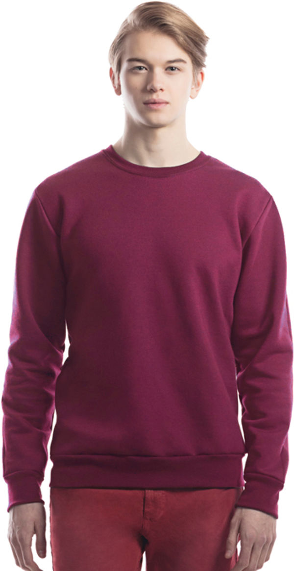 Am image of a Custom Jerico Crewneck Sweatshirt in Maroon!