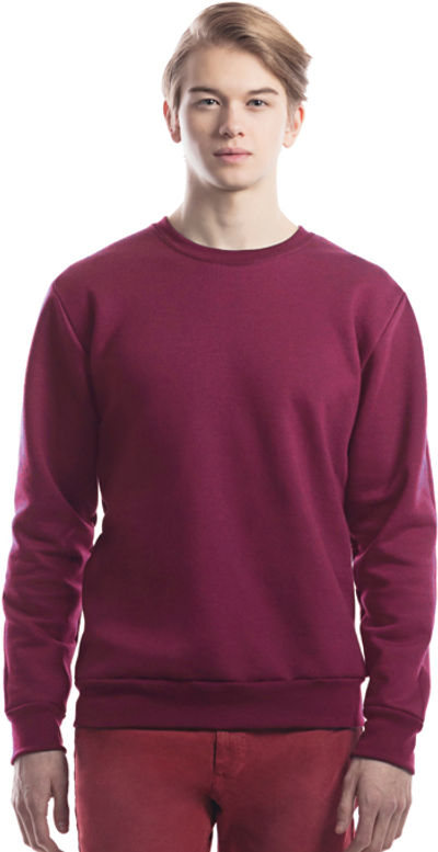 Am image of a Custom Jerico Crewneck Sweatshirt in Maroon!