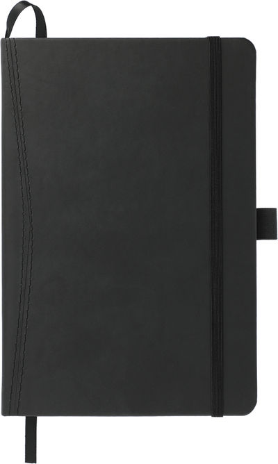 Am image of a Custom 5.75 x 8.5 Pedova Pocket Bound JournalBook® in Black!