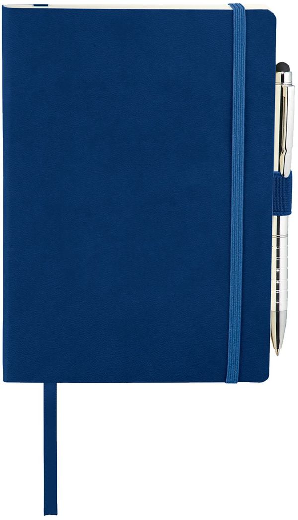 Am image of a Custom 5x7 Inch Revello Soft Bound JournalBook in Blue!