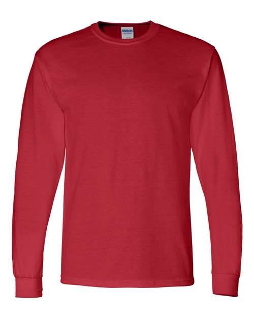 Gildan DryBlend Fifty Fifty Long Sleeve T Shirt in Red