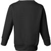 Am image of a Custom Rabbit Skins Toddler Fleece Crewneck Sweatshirt in Black!