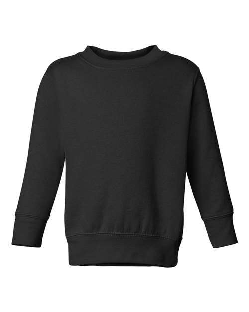 Rabbit Skins Toddler Fleece Crewneck Sweatshirt in Black