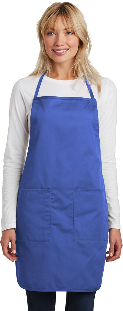 Am image of a Custom Port Authority® Full Length Apron in Faded Blue!