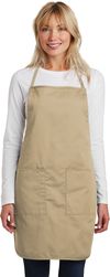 Am image of a Custom Port Authority® Full Length Apron in Khaki!