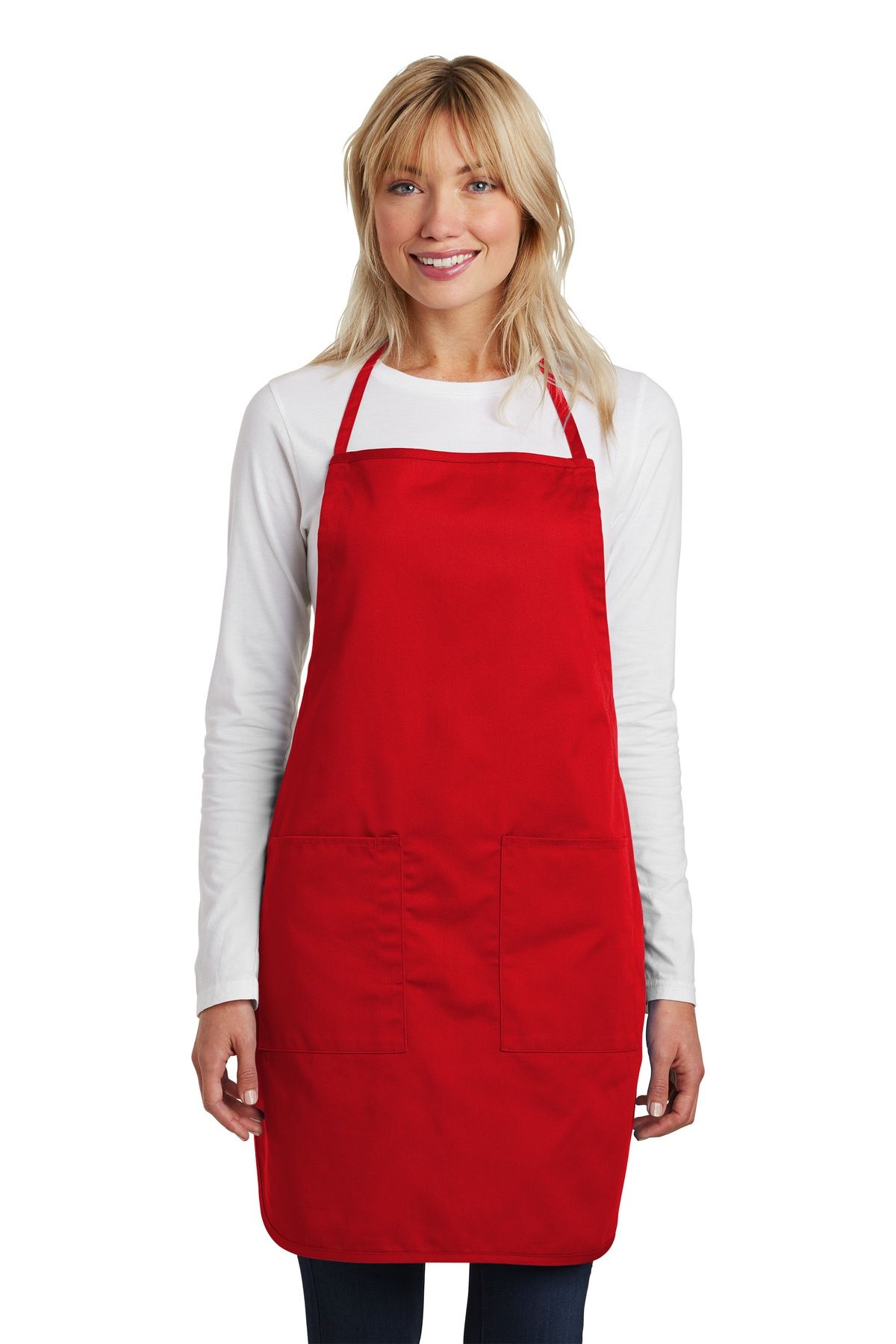 Port Authority® Full Length Apron in Red