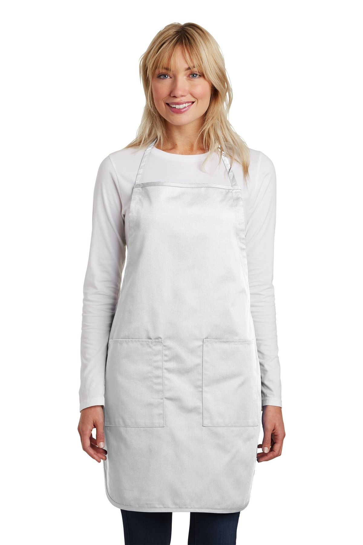 Port Authority® Full Length Apron in White