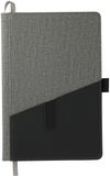 Am image of a Custom 5.5 x 8.5 Inch Siena Heathered Bound JournalBook in Gray!