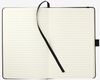 Am image of a Custom 5.5x8.5 Inch FSC Mix Recycled Leather Bound JournalBook in Black!