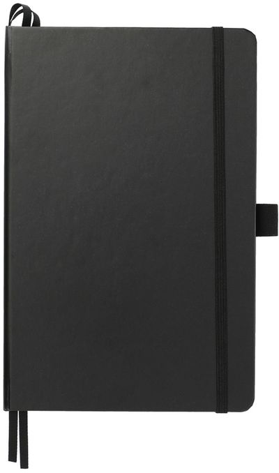 Am image of a Custom 5.5x8.5 Inch FSC Mix Bound JournalBook in Black!