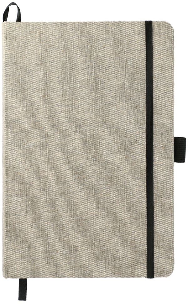 Am image of a Custom 5.5in x 8.5in Recycled Cotton Bound JournalBook® in Natural!