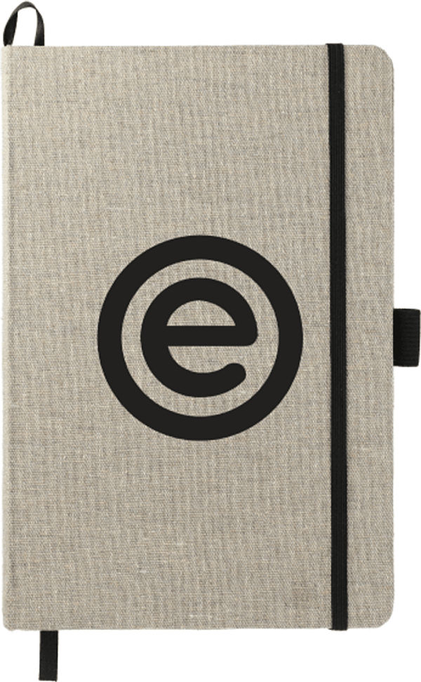 An image of a Custom 5.5in x 8.5in Recycled Cotton Bound JournalBook®!