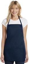 Am image of a Custom Port Authority Medium Length Apron in Navy!