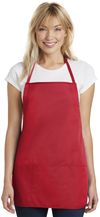 Am image of a Custom Port Authority Medium Length Apron in Red!
