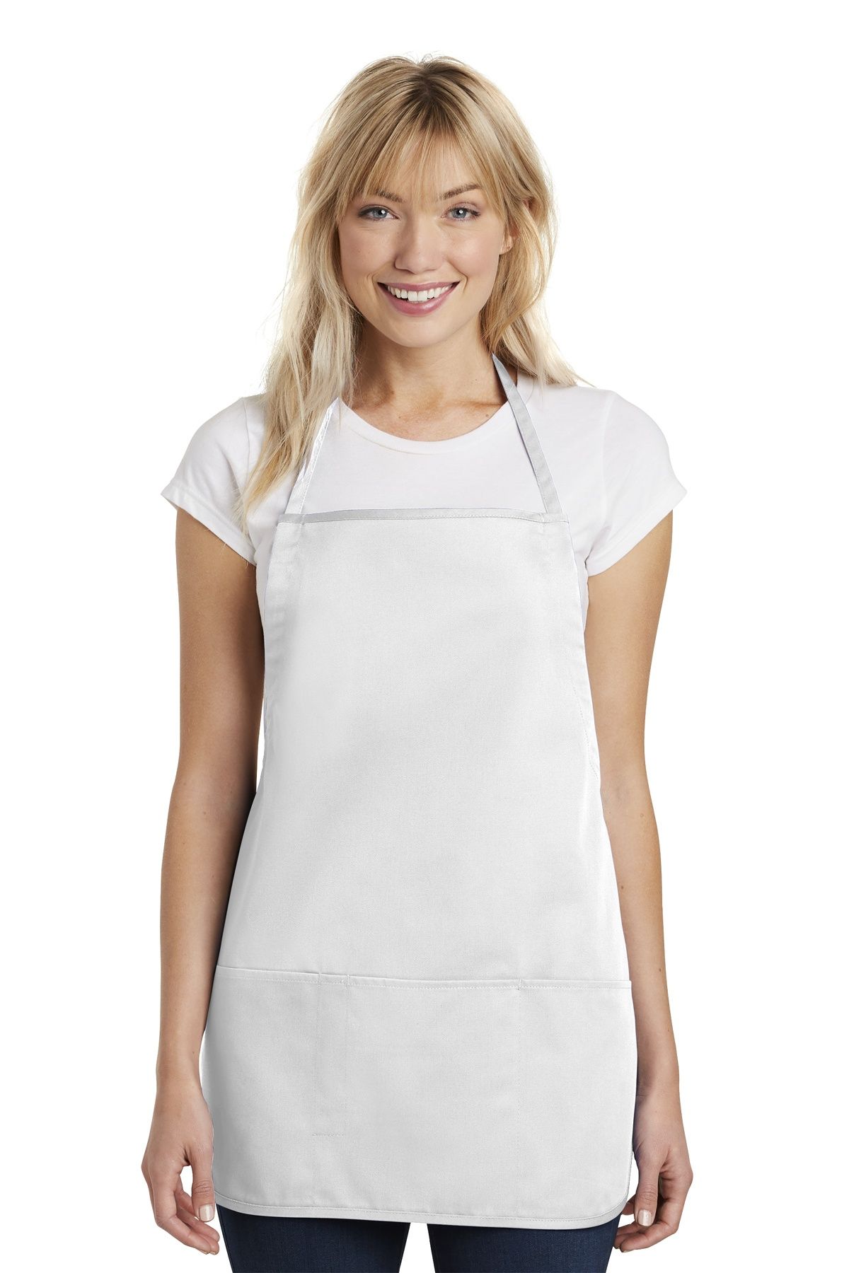 Port Authority Medium Length Apron in White