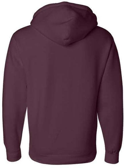 Am image of a Custom Independent Trading Co. Heavyweight Hooded Sweatshirt in Maroon!