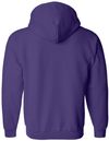 Am image of a Custom Gildan Heavy Blend Full Zip Hooded Sweatshirt in Purple!