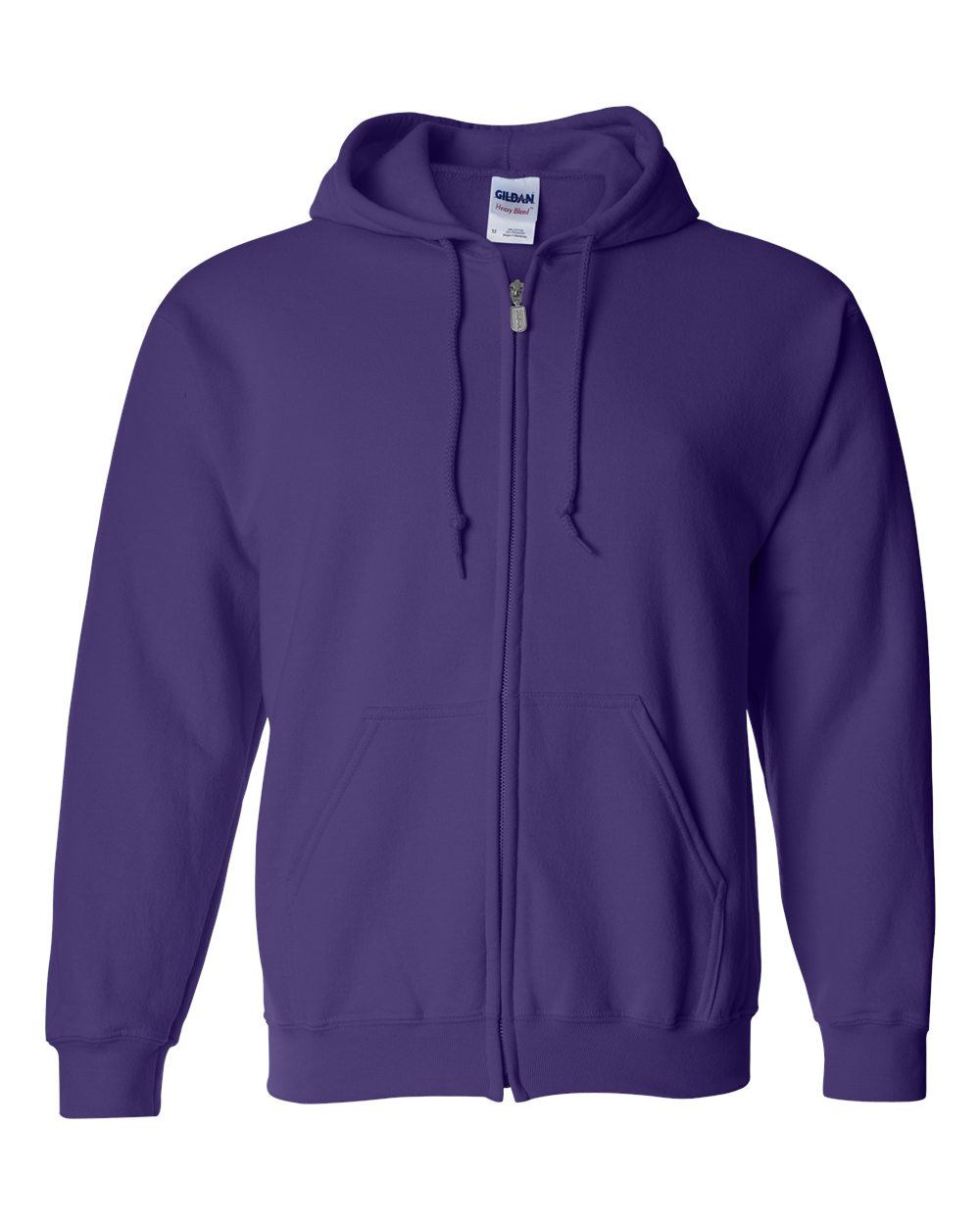 Gildan Heavy Blend Full Zip Hooded Sweatshirt in Purple