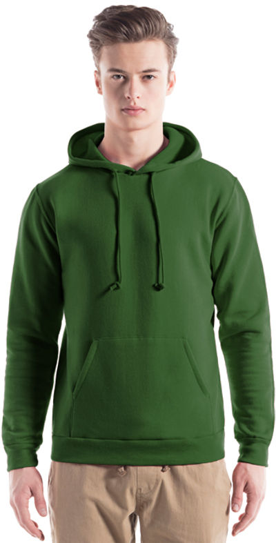 Am image of a Custom Jerico Hooded Sweatshirt in Forest!