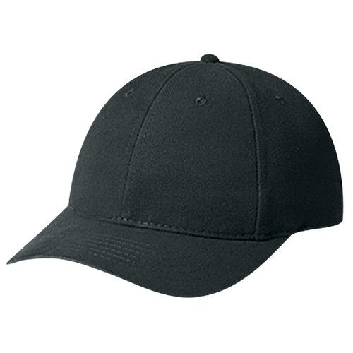 AJM Heavyweight Brushed Cotton Drill Cap in Black