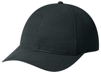 Am image of a Custom AJM Heavyweight Brushed Cotton Drill Cap in Black!