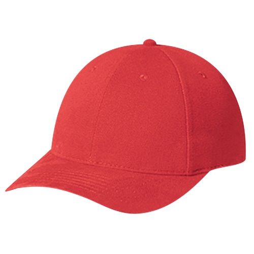 AJM Heavyweight Brushed Cotton Drill Cap in Red
